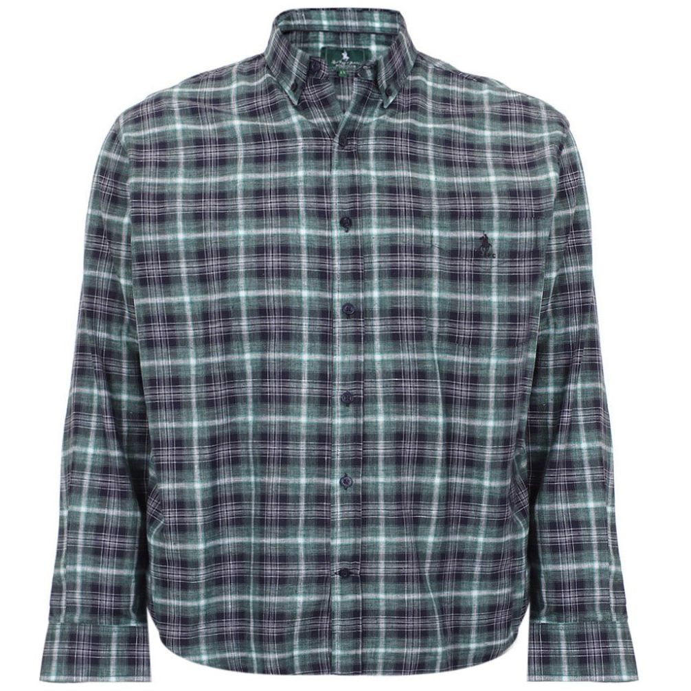 Camisa Cuadro Verde Polo Club para Hombre Plus