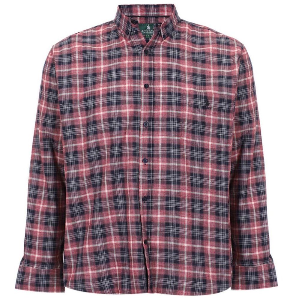 Camisa Cuadro Rosa Polo Club para Hombre Plus