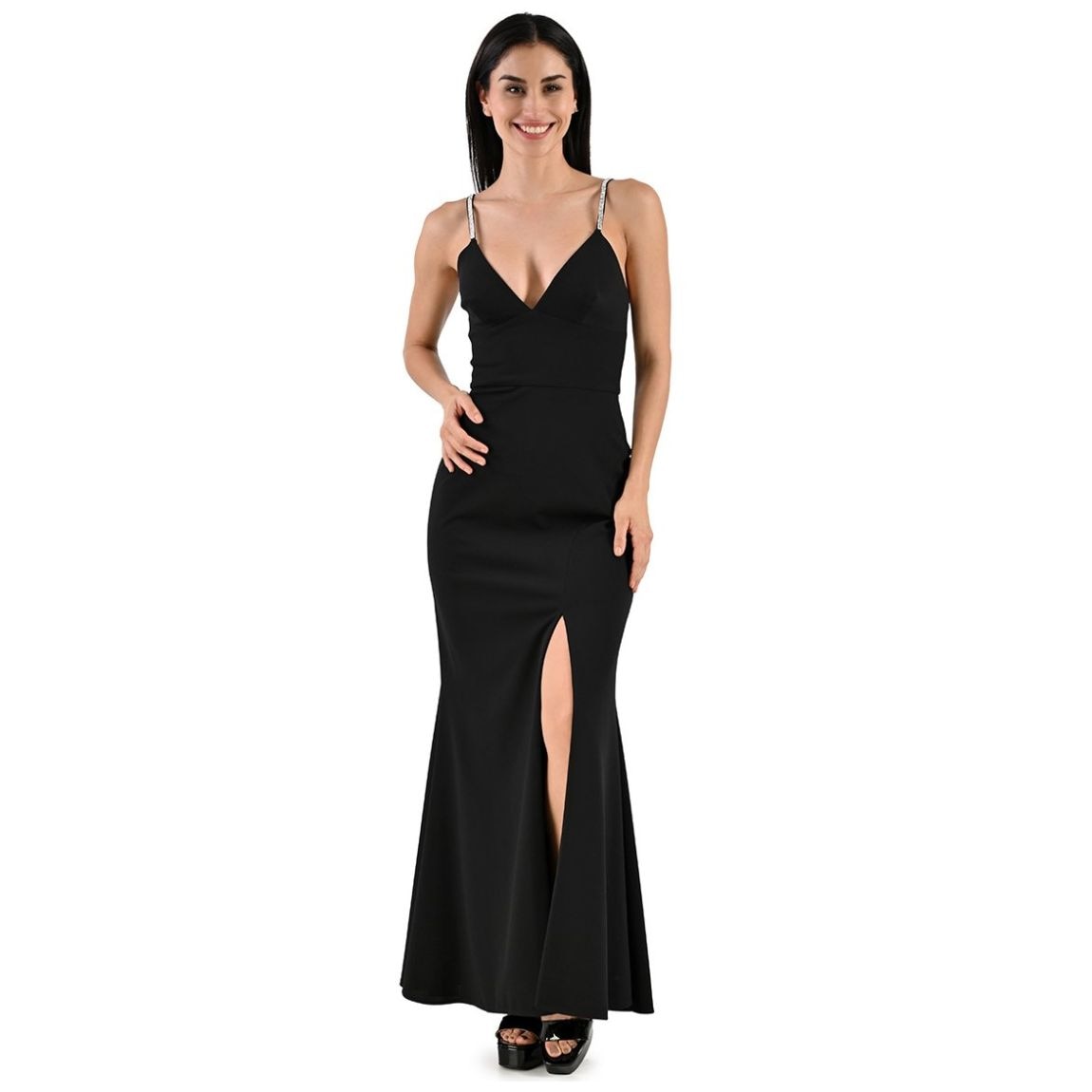 Vestido Largo con Aplicaciones Nikky Italy para Mujer
