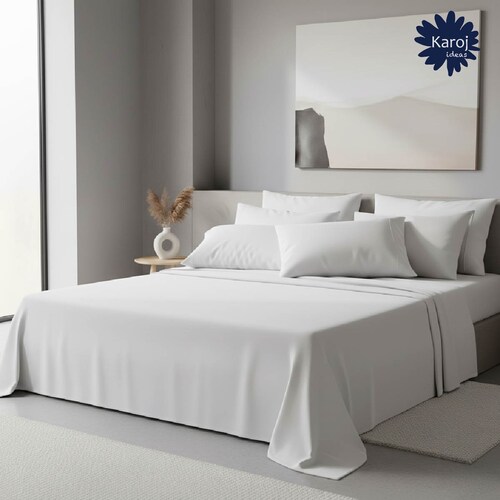 Sabana Queen Blanco Microfibra Karoj