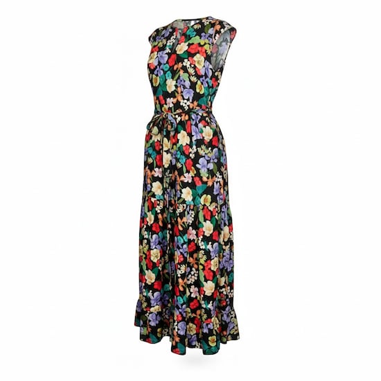 chinese dress ladies Emelia Floral Print Maxi Dress in Pink main image 0