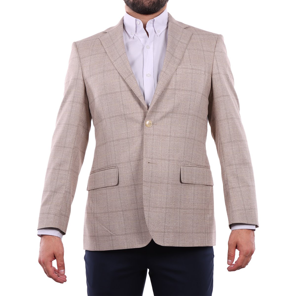 Saco Formal Clásico Beige a Cuadros Tommy Hilfiger para Hombre