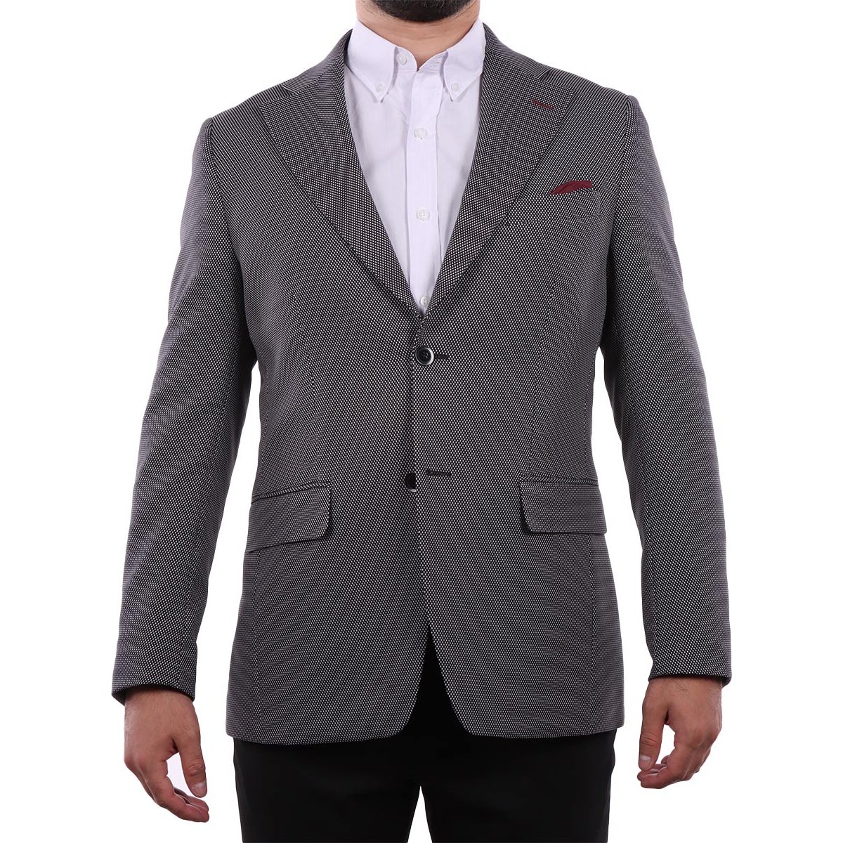 Saco Gris con Textura Sonneti U Omo para Hombre