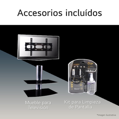 Pantalla LG 75 Pulgadas 4K Uhd Ai Ua8050 + Mueble de Pared + Accesorios