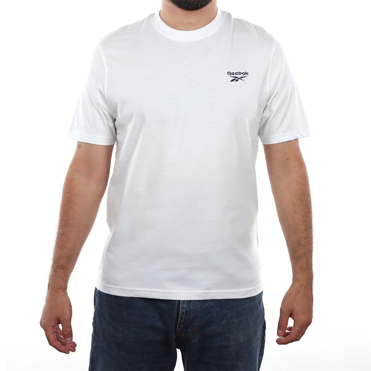 Playera Blanca Manga Corta con Logo Reebok para Hombre