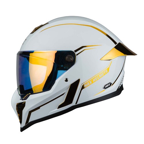 Casco Integral Black Pearl Solid Blanco Perla Dora