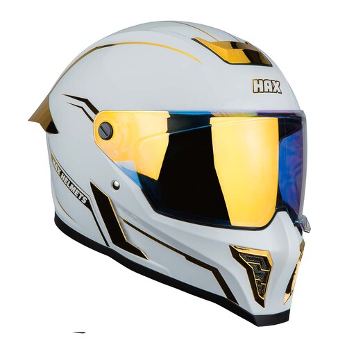 Casco Integral Black Pearl Solid Blanco Perla Dora