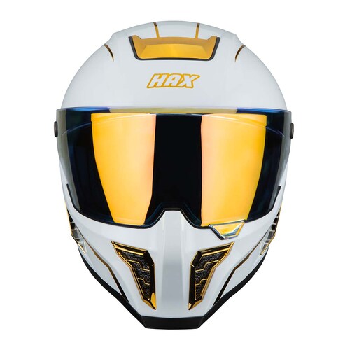 Casco Integral Black Pearl Solid Blanco Perla Dora