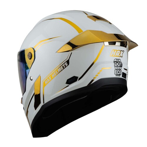 Casco Integral Black Pearl Solid Blanco Perla Dora