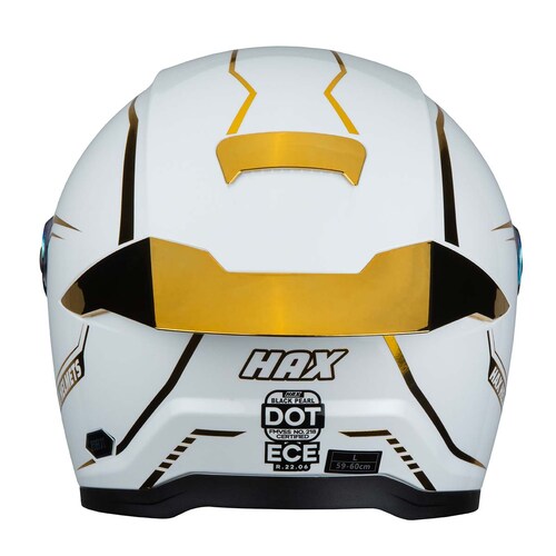 Casco Integral Black Pearl Solid Blanco Perla Dora