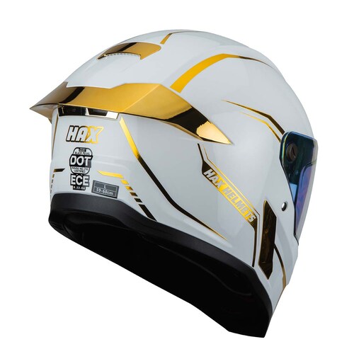 Casco Integral Black Pearl Solid Blanco Perla Dora