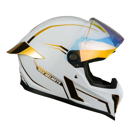 Casco Integral Black Pearl Solid Blanco Perla Dora