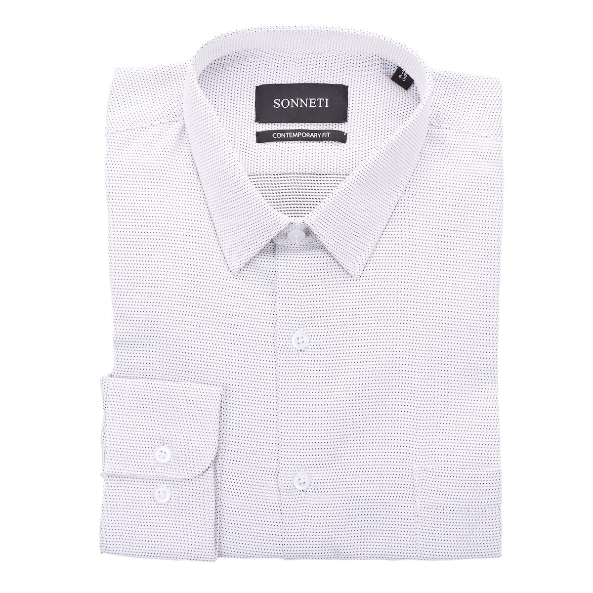 Camisa Blanca Formal Textura Micro Puntos Sonneti para Hombre