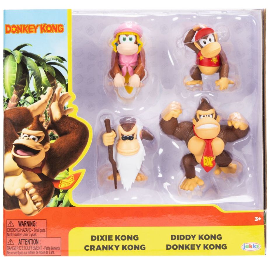Set de 4 Figuras Nintendo Donkey Kong Family Jakks Pacific Jakks