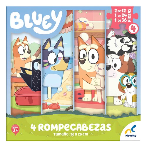 Rompecabezas 4 en 1 Bluey Novelty