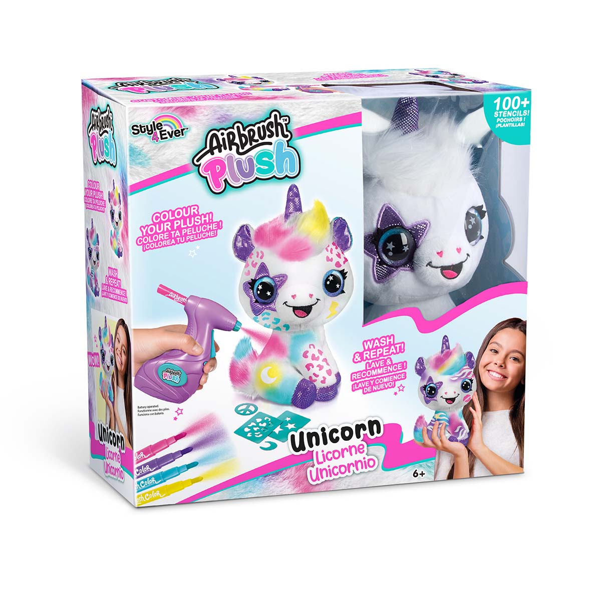 Peluche con Aerografo Unicornio Airbrush Plush