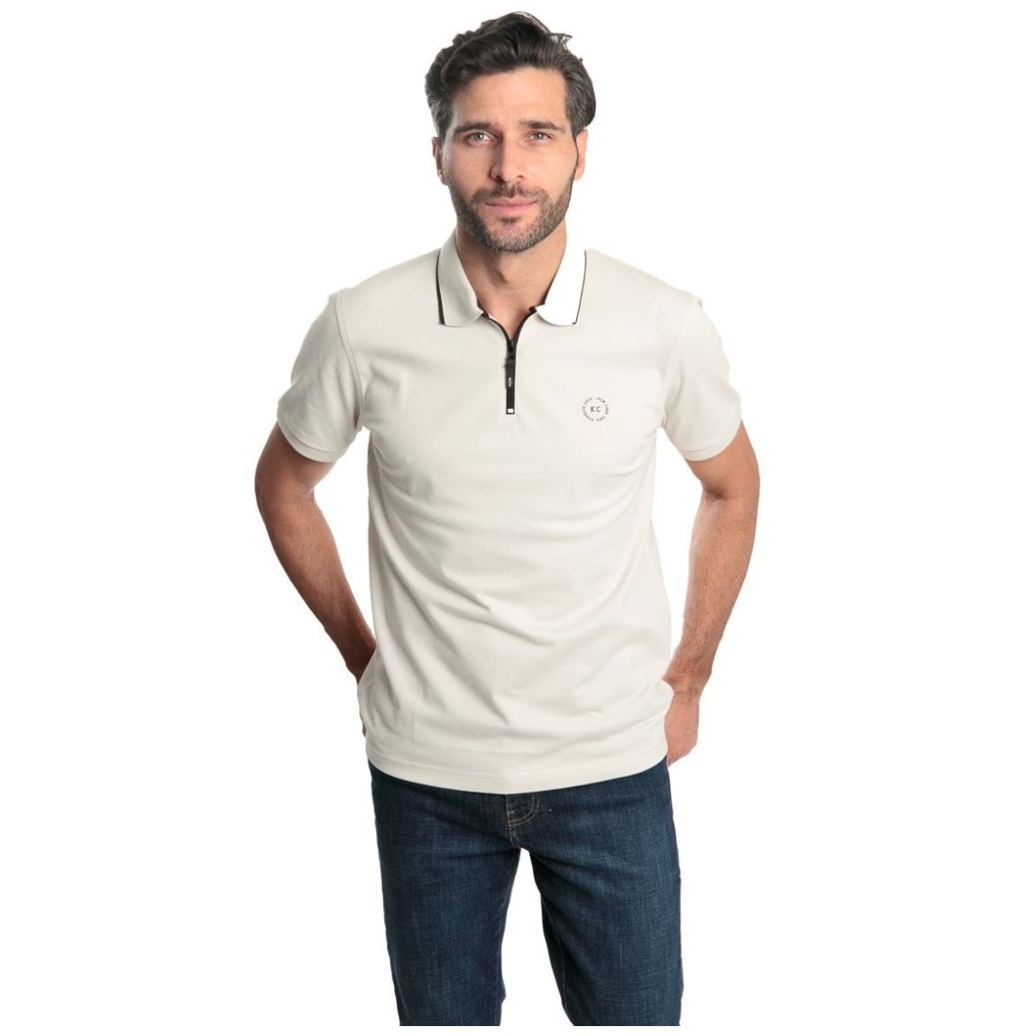 Playera Polo Regular Kenneth Cole Manga Corta para Hombre Plus