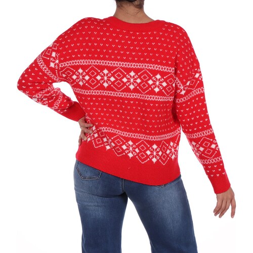 Suéter Rojo Navideño Arqueology para Mujer