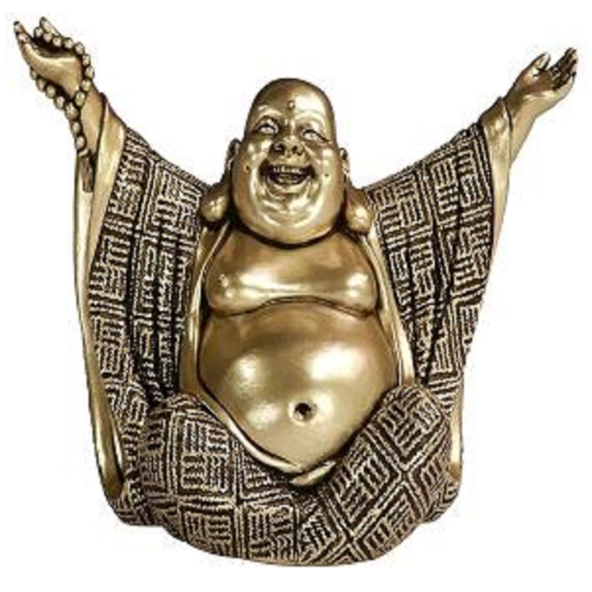 Figura Buda Feliz 17Cm Poliresina Dorado Home & Details