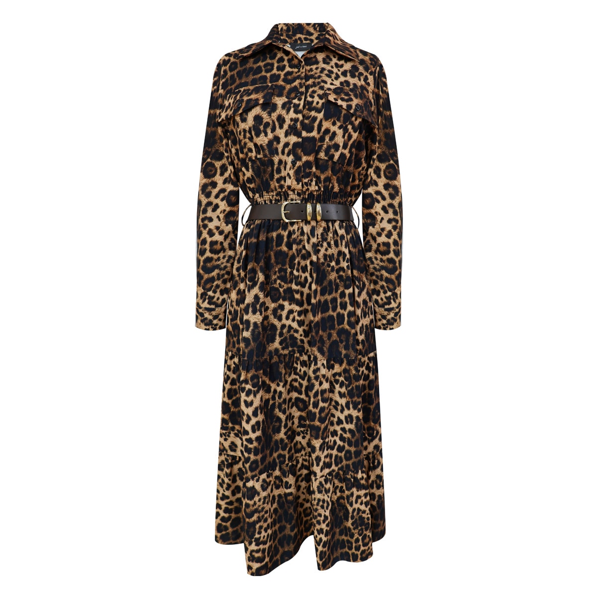 Vestido Largo Camisero Estampado "safari Chic" para Mujer Petite Just By Basel