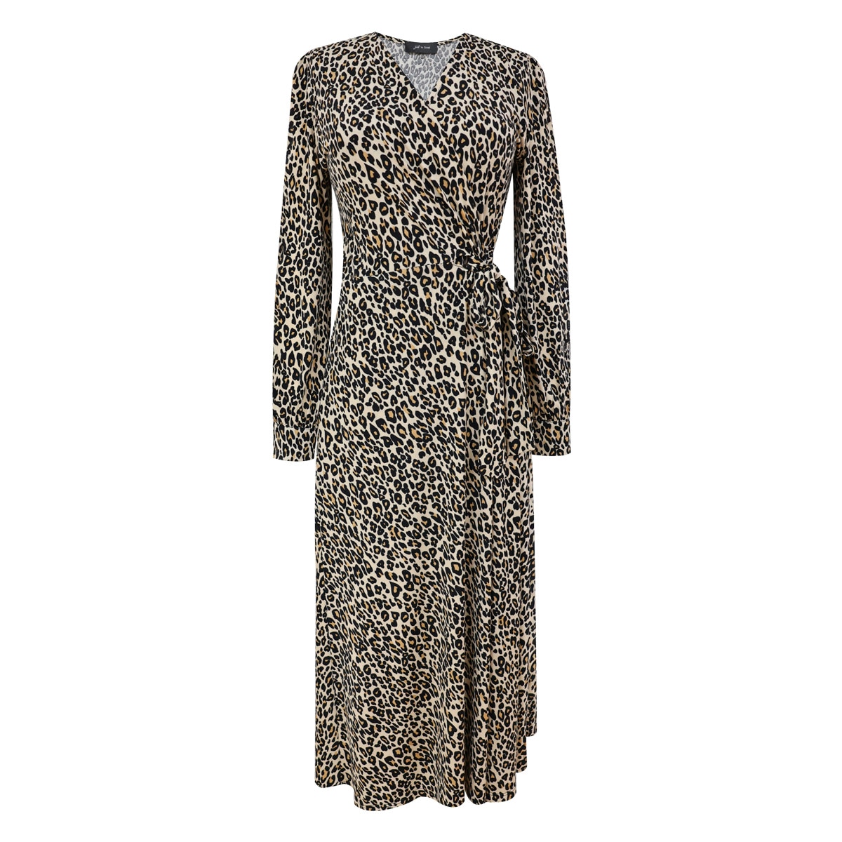 Vestido Cruzado con Estampado de Leopardo para Mujer Petite Just By Basel