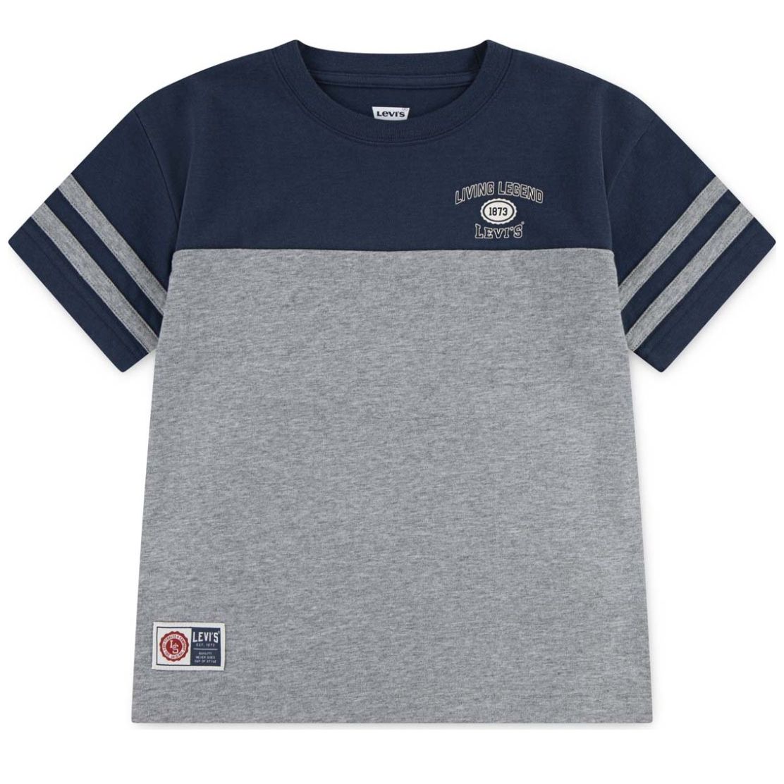 Playera Manga Corta Gris Marino Levi's para Niño