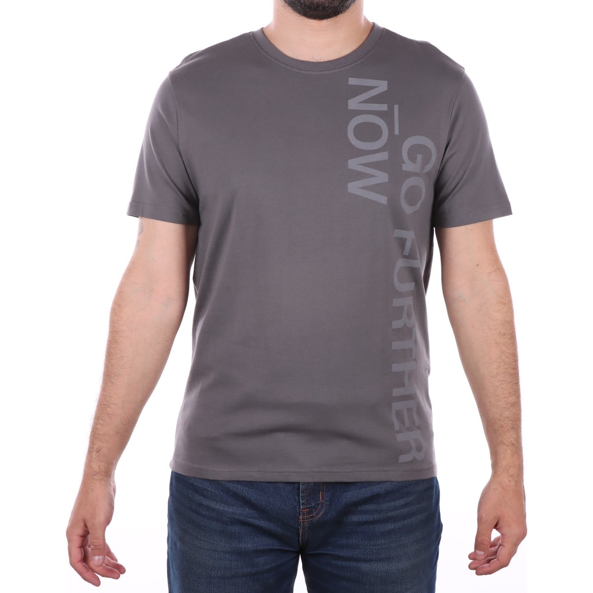 Playera Manga Corta Texto Lateral Fukka para Hombre