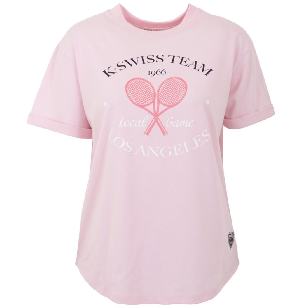 Playera con Diseño Kswiss Cuello Redondo para Mujer