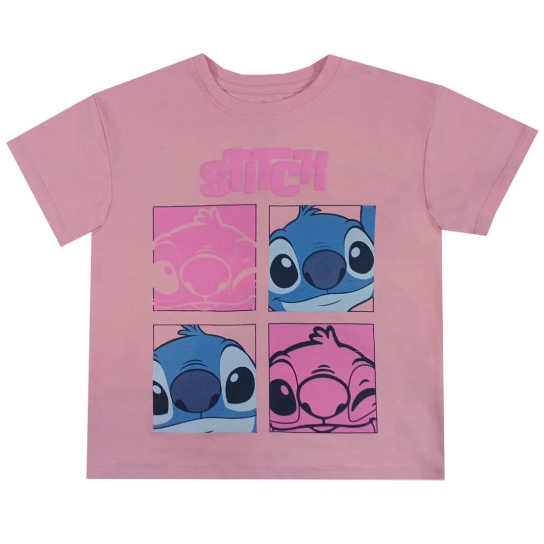 Playera Manga Corta Stitch Disney para Niña