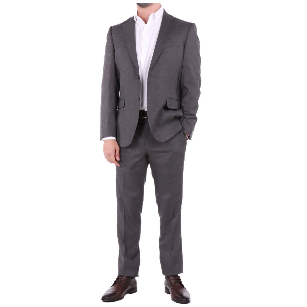 Traje Hombre Pierre Cardin Regular Gris Elegante Formal