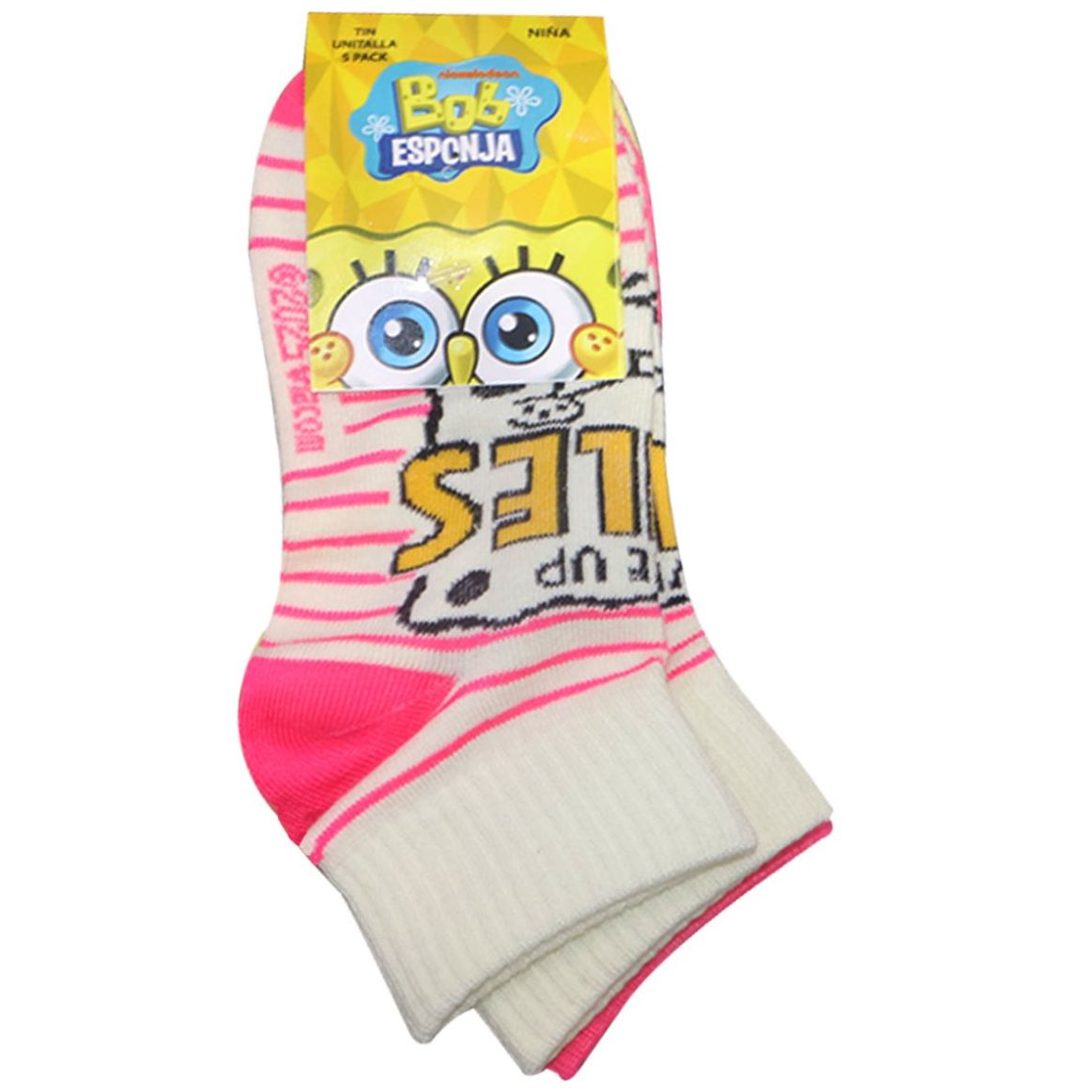 Paquete de 5 Calcetines Bob Esponja para Niña
