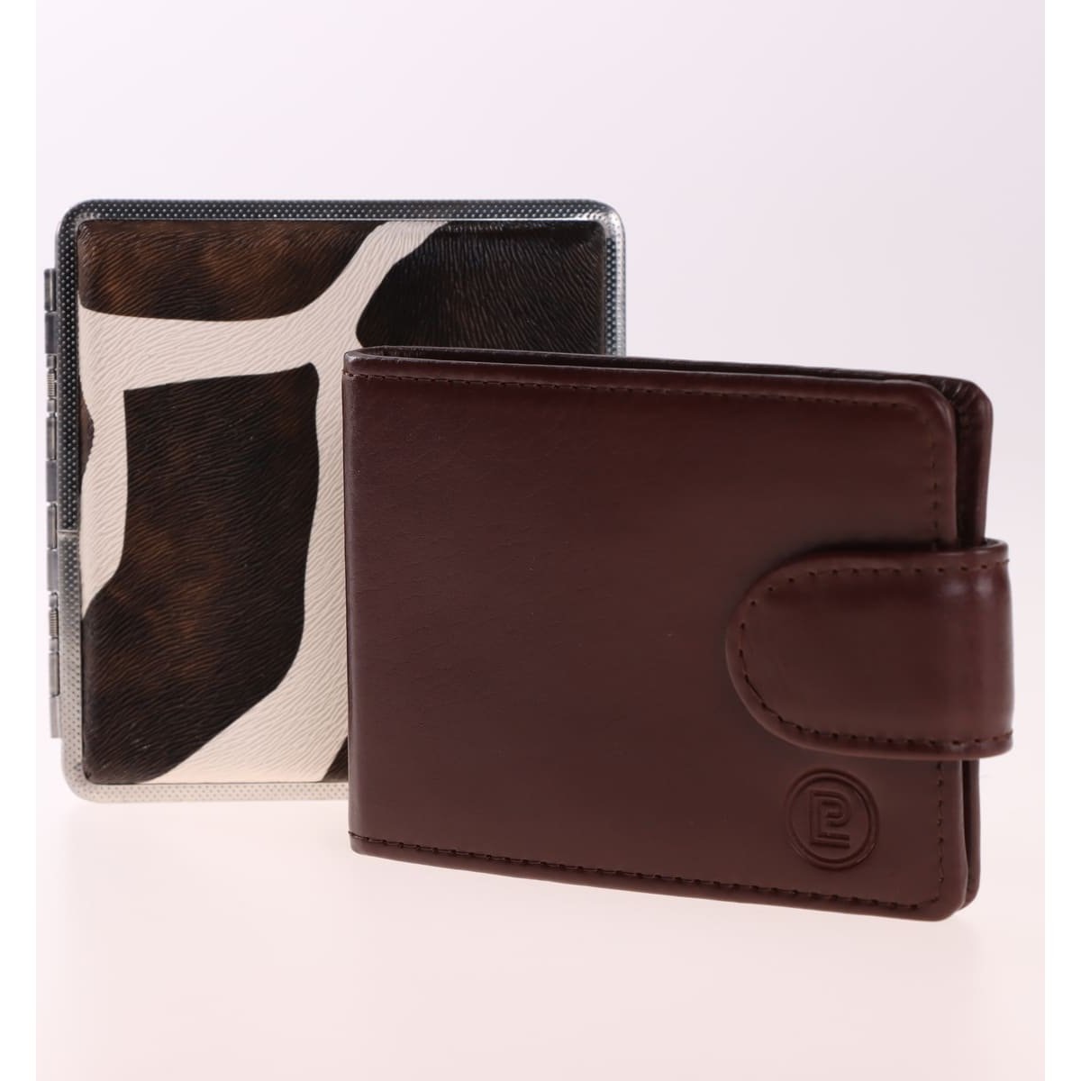 Set Billetera de Piel Hombre y Cigarrera Park Lane Elegante