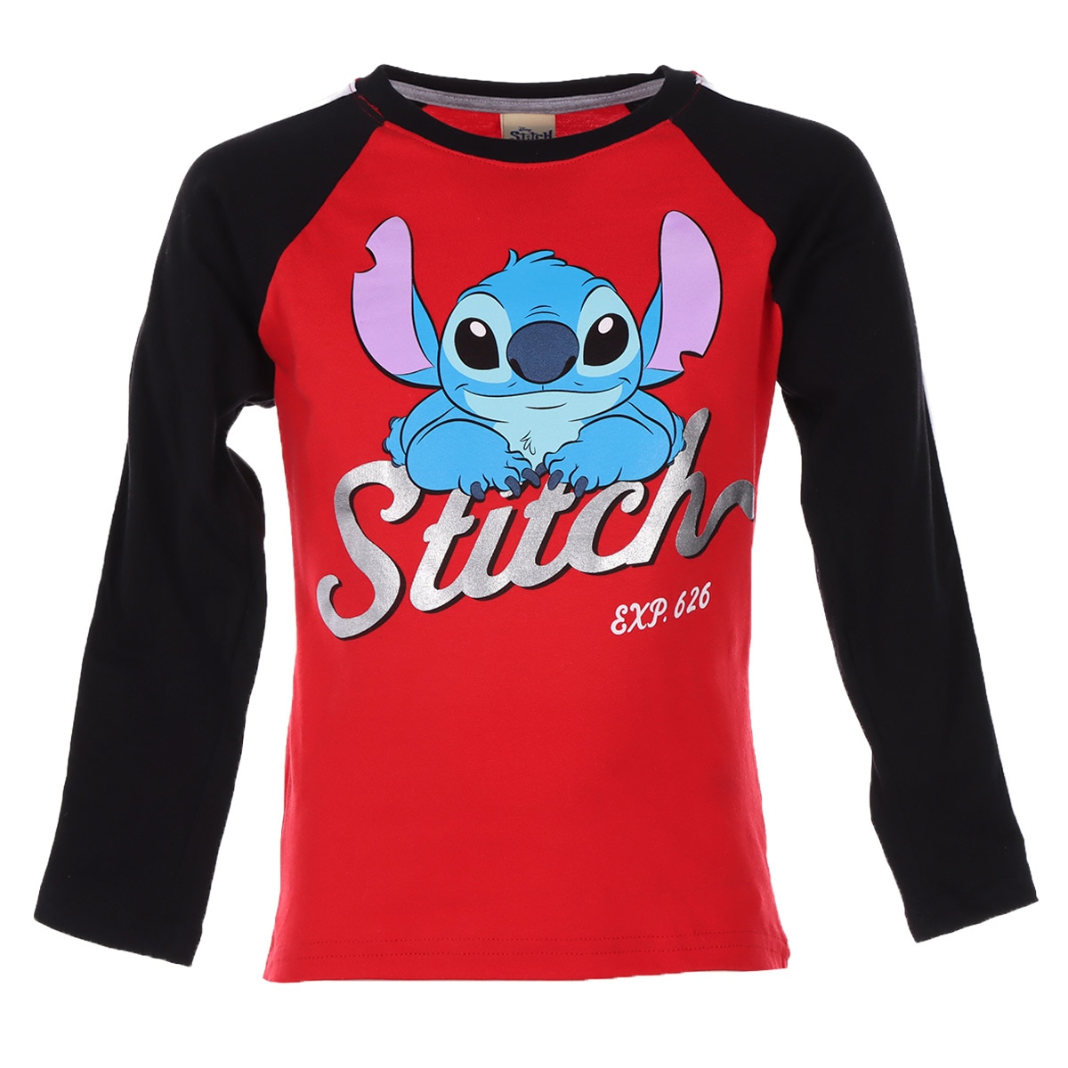 Playera Manga Raglán Stitch Disney para Niño