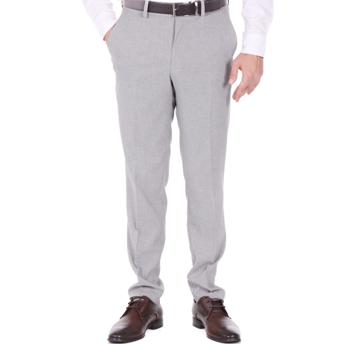 Pantalón Haggar Hombre Gris P. Flex Cool Right