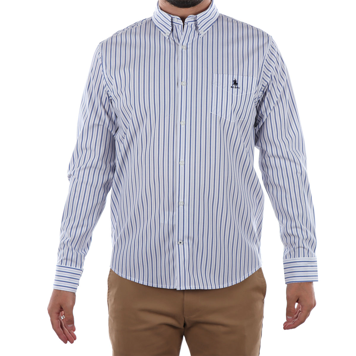 Camisa Hombre Polo Club Rayas Button Down Regular Fit