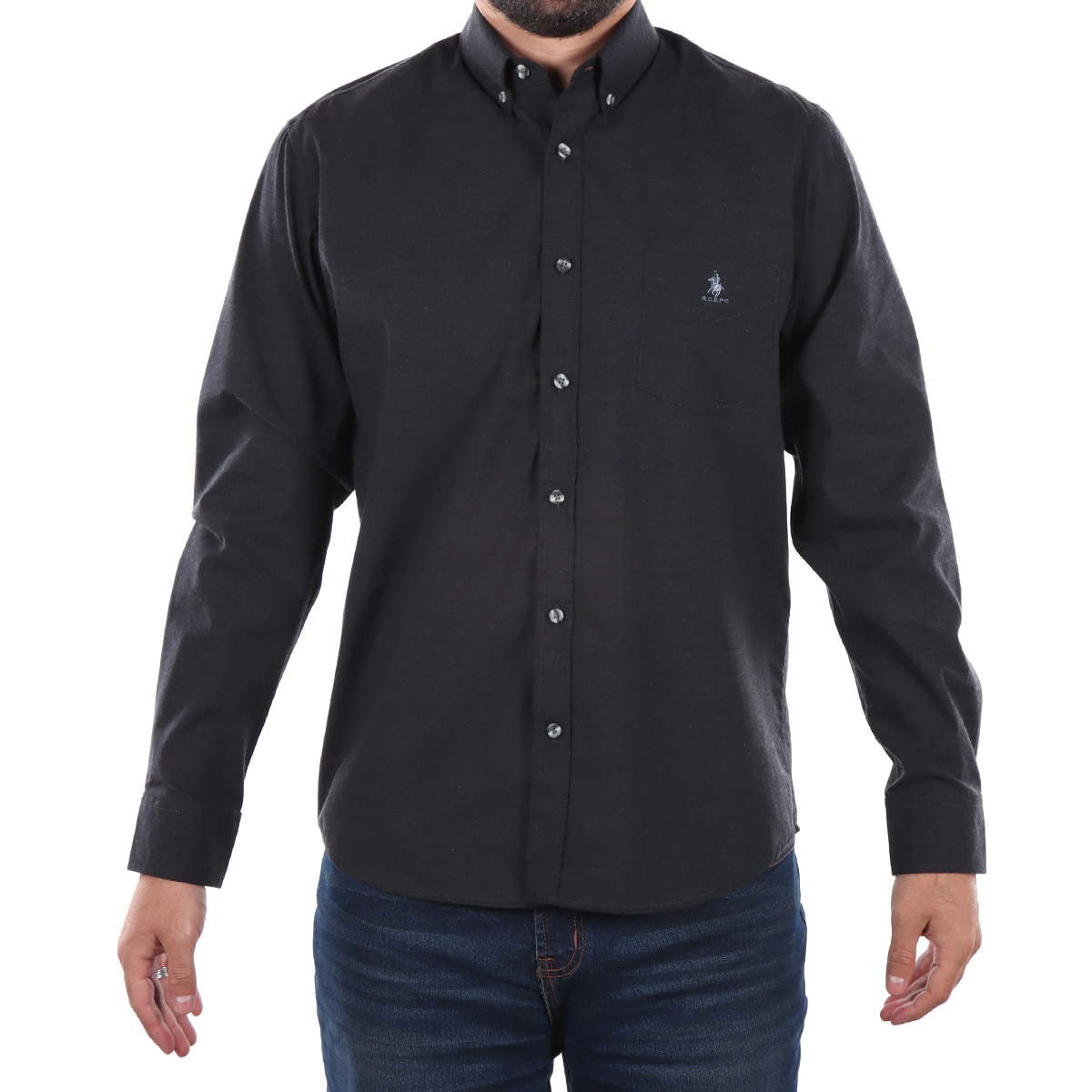 Camisa Hombre Polo Club Regular Fit Manga Larga Button Do