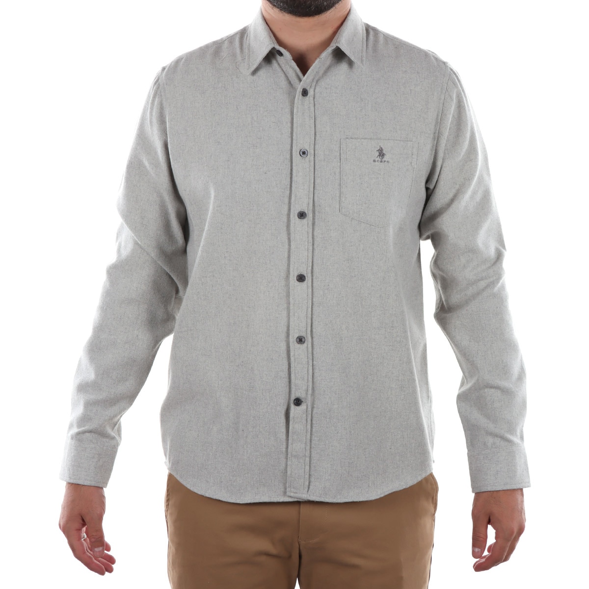 Camisa Hombre Polo Club Larga Regular Fit Flexible