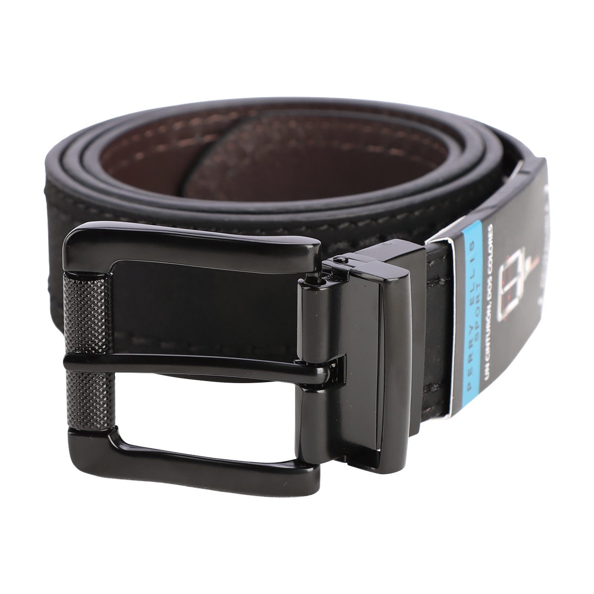 Cinturón Hombre Perry Ellis Sport Reversible Negro/café