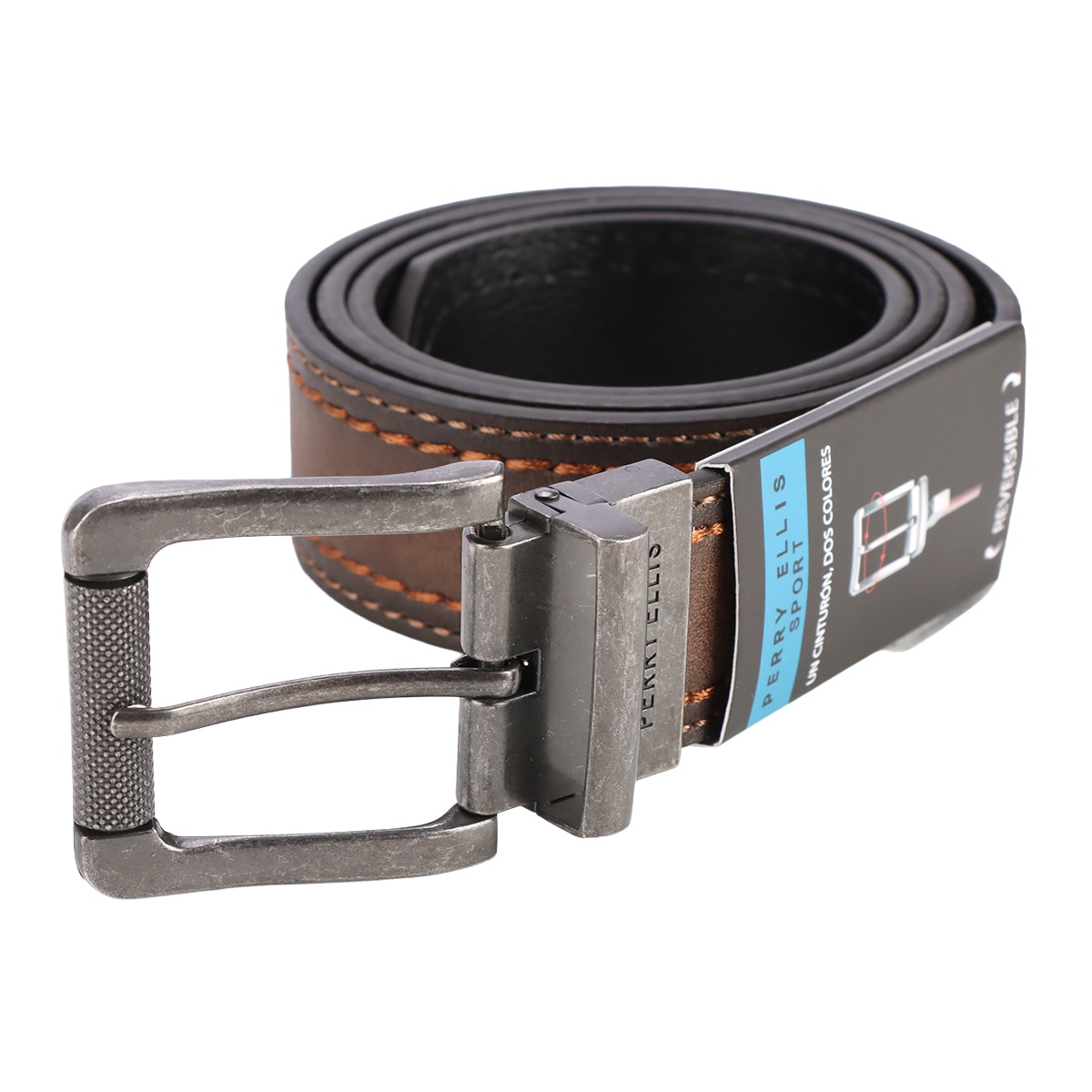 Cinturón Reversible Hombre Perry Ellis Sport Negro Café