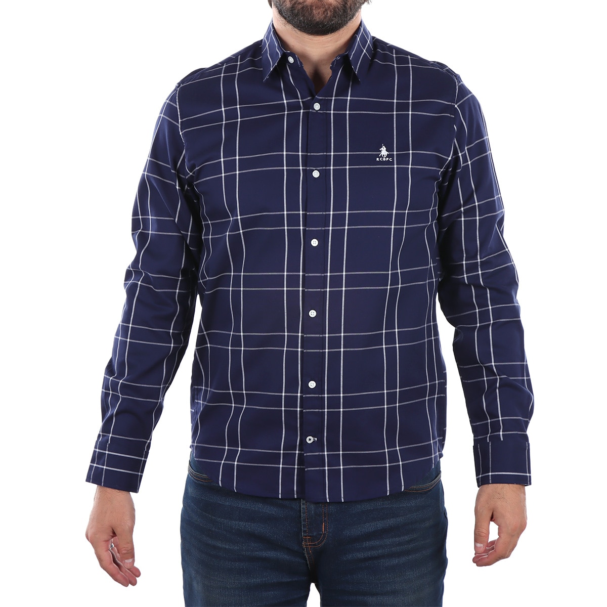 Camisa Slim Fit Cuadros Manga Larga Polo Club para Hombre