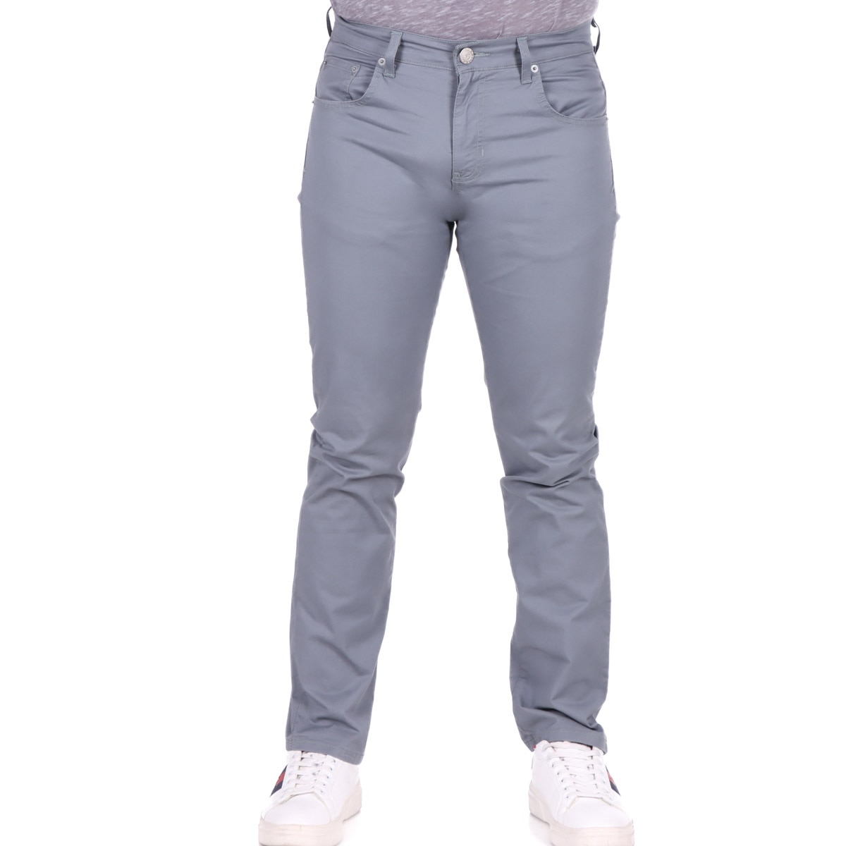 Pantalón para Hombre Slim Fit Gabardina Gris Yale