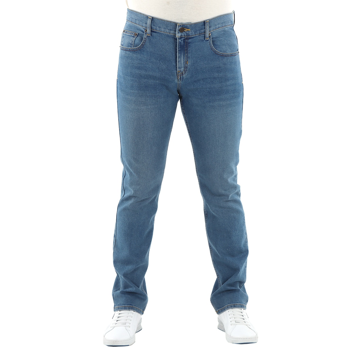 Jeans Yale para Hombre Slim Fit Deslavado Azul para Estilo Casual