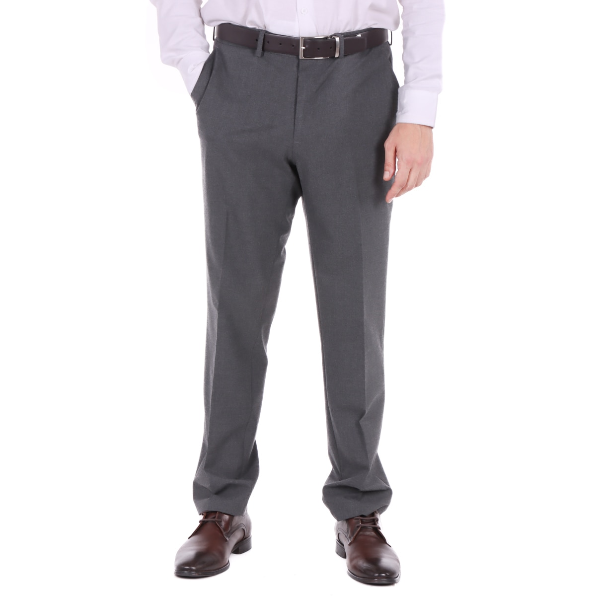 Pantalón de Vestir Hombre Haggar Stretch Gris Straight