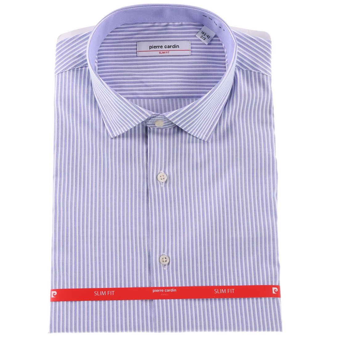 Camisa Hombre Pierre Cardin Slim Fit Rayas Azul Formal