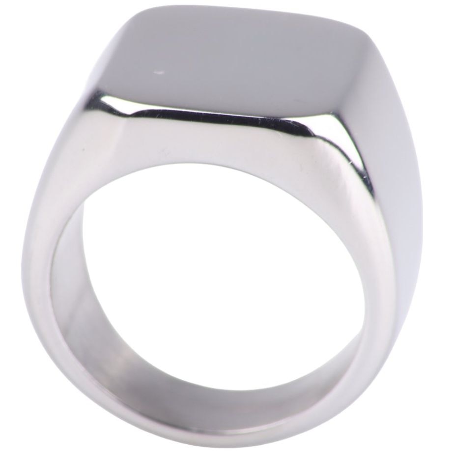 Anillo Hombre Plateado Inox Diseño Minimalista Level 26