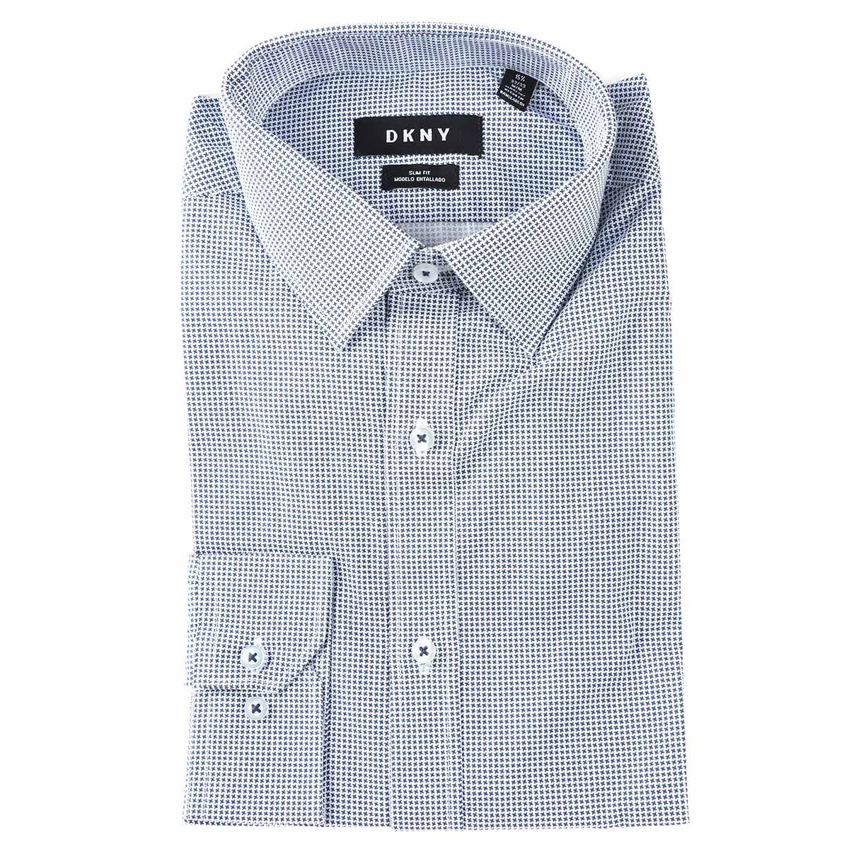 Camisa Slim Fit de Vestir Estampado Dkny Hombre