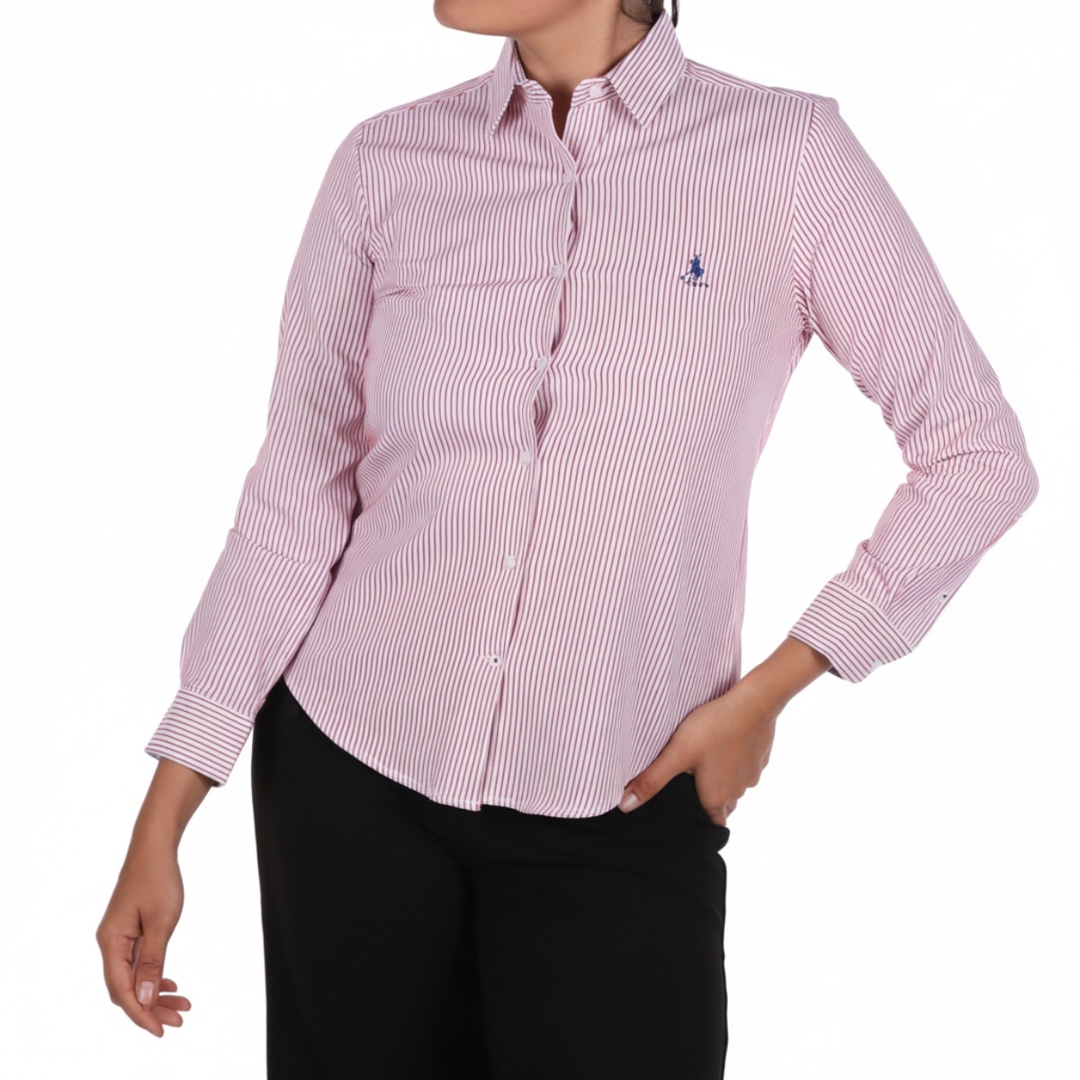 Blusa Rayas Rojas Mujer Manga Larga Royal Polo Club