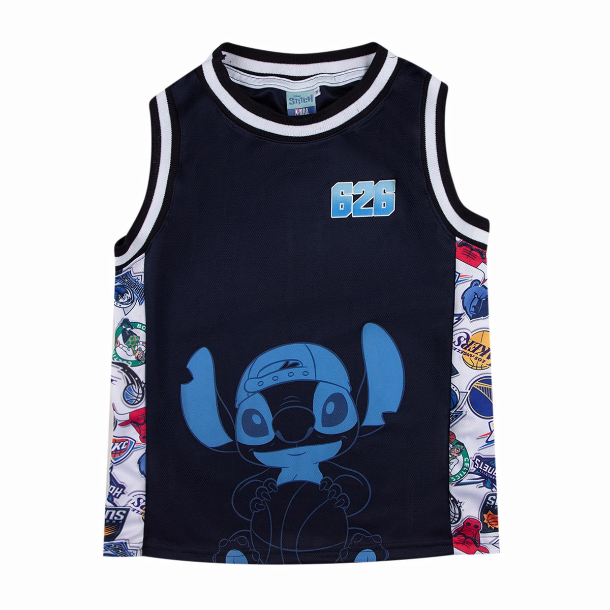 Jersey Sin Mangas Disney Stitch X Nba para Niño
