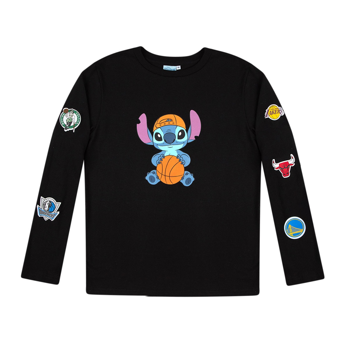 Playera Manga Larga Disney Stitch X Nba para Niño