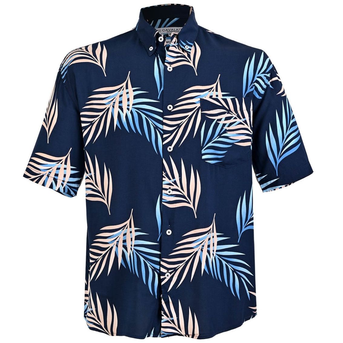 Camisa Relaxed Fit Casual Cavalatti Manga Corta para Hombre